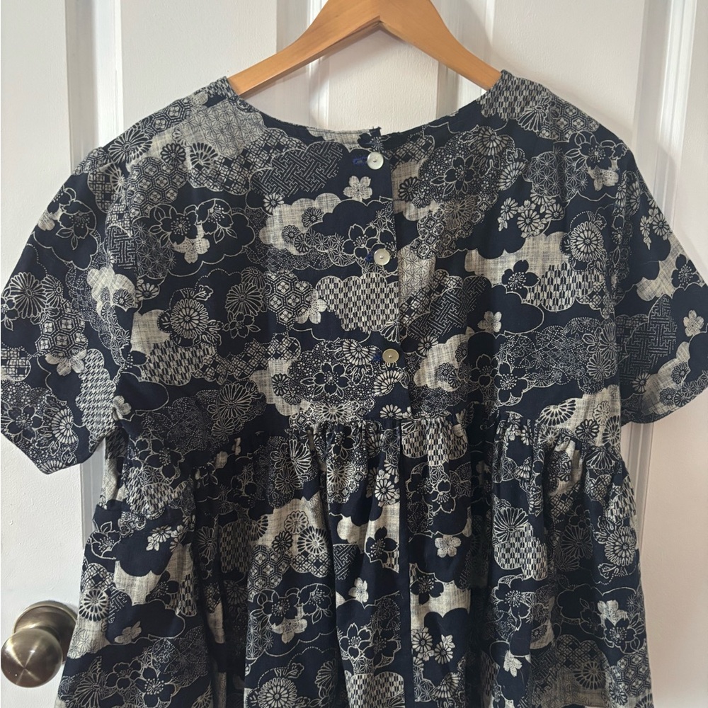 Japanese Cotton cropped top - Picture 2 of 5